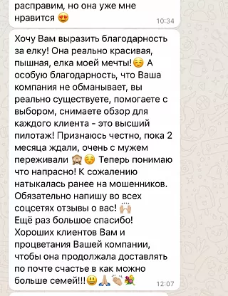 Фото покупателя из отзыва о компании «Везём ёлку», отзыв 12, фотография 1