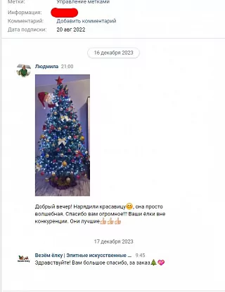 Фото покупателя из отзыва о компании «Везём ёлку», отзыв 2, фотография 1