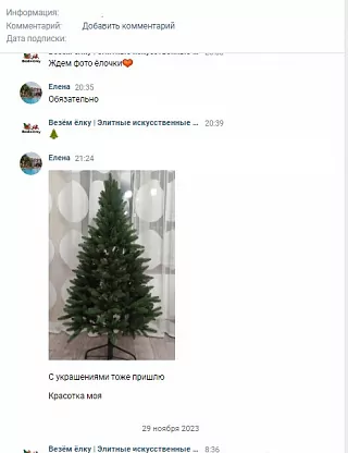 Фото покупателя из отзыва о компании «Везём ёлку», отзыв 7, фотография 1
