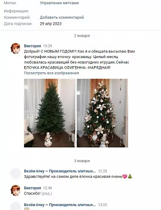 Фото покупателя из отзыва о компании «Везём ёлку», отзыв 1, фотография 1